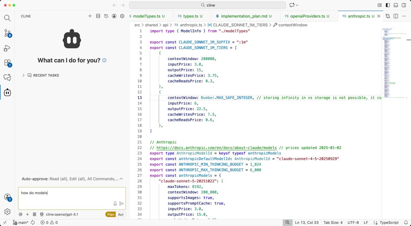 Cline screenshot 1