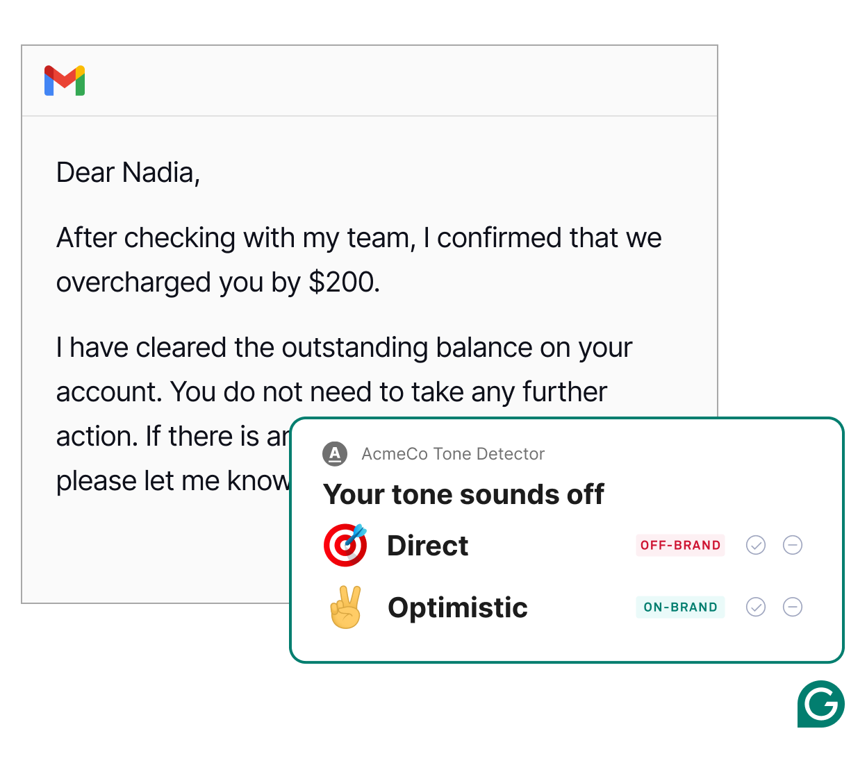 Grammarly screenshot 2