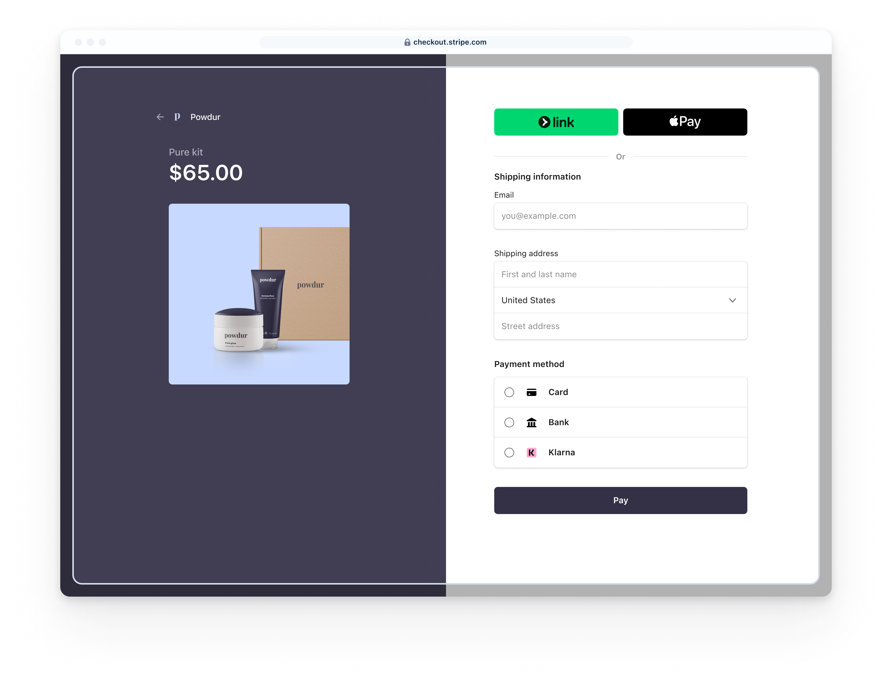Stripe screenshot 2