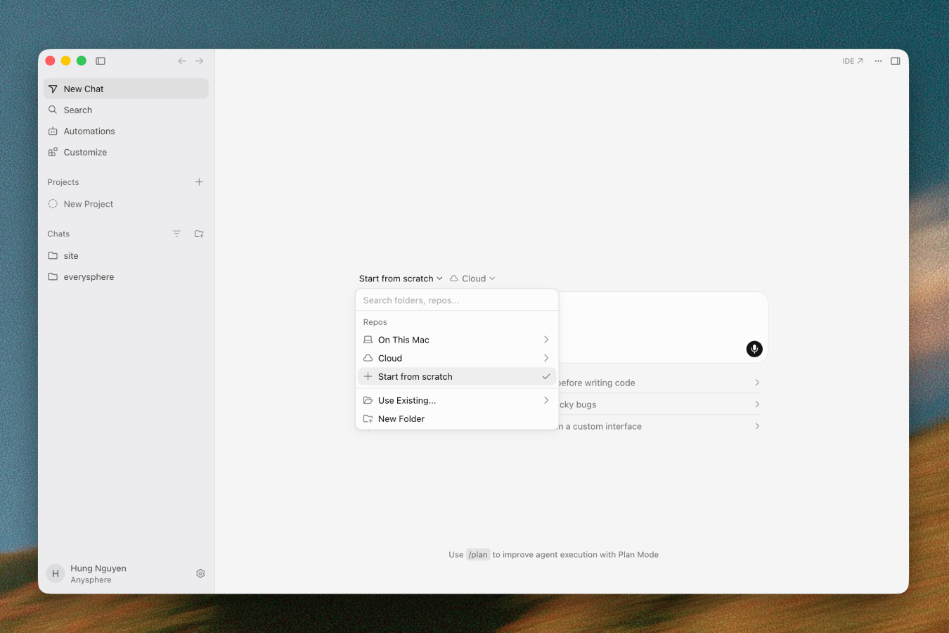 Cursor screenshot 1