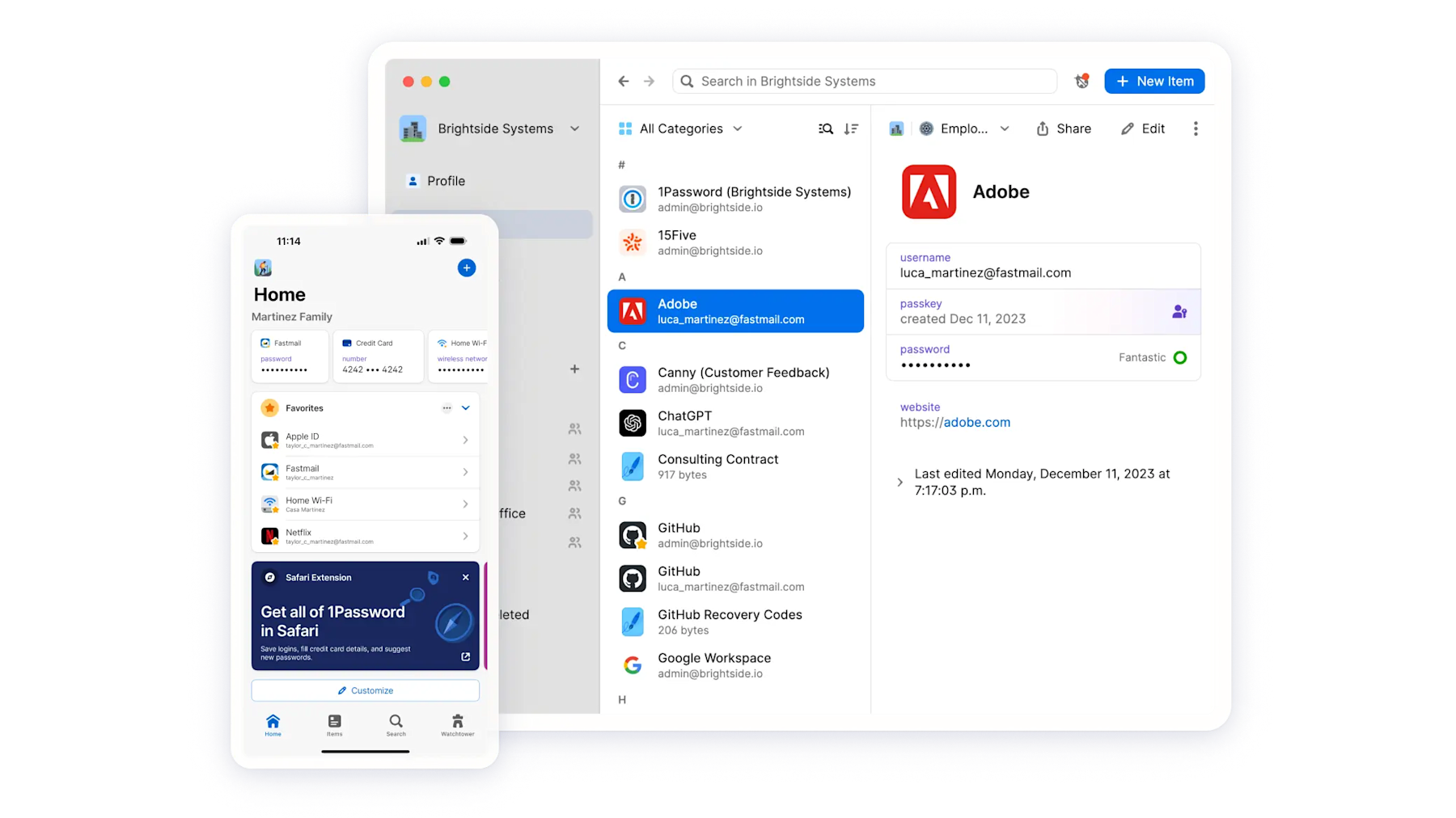 1Password screenshot 1