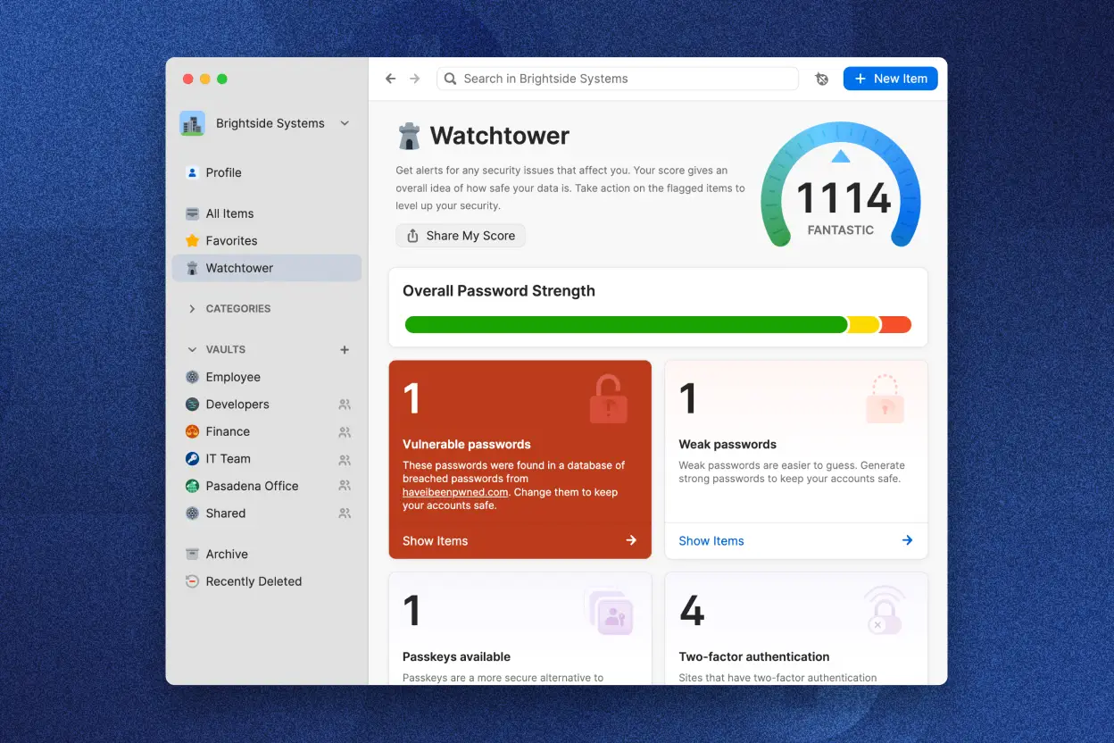1Password screenshot 2