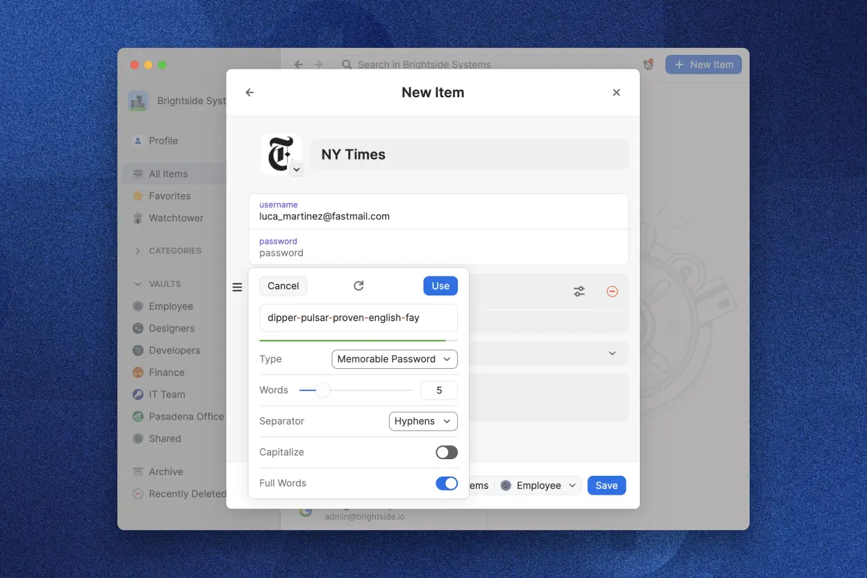 1Password screenshot 3