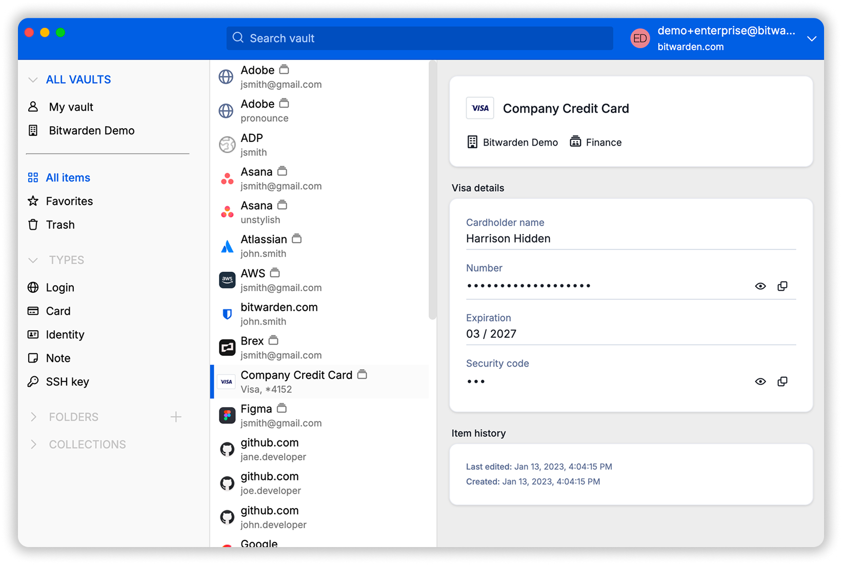 Bitwarden screenshot 1
