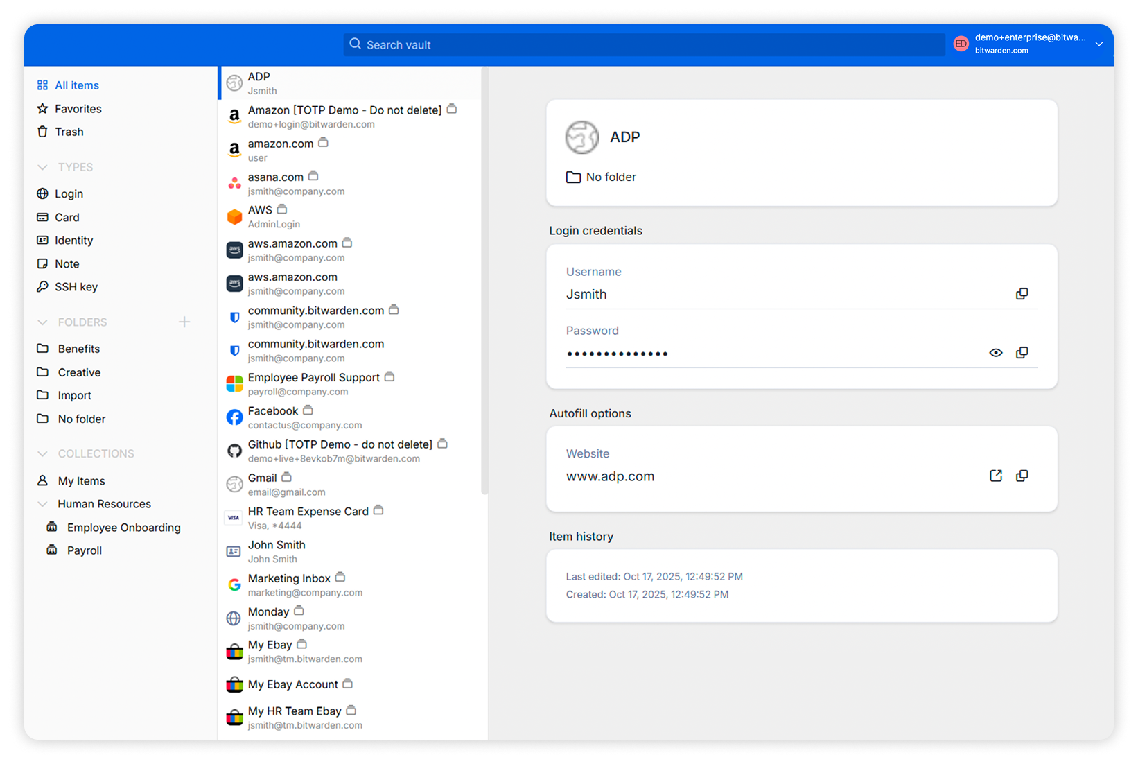 Bitwarden screenshot 2