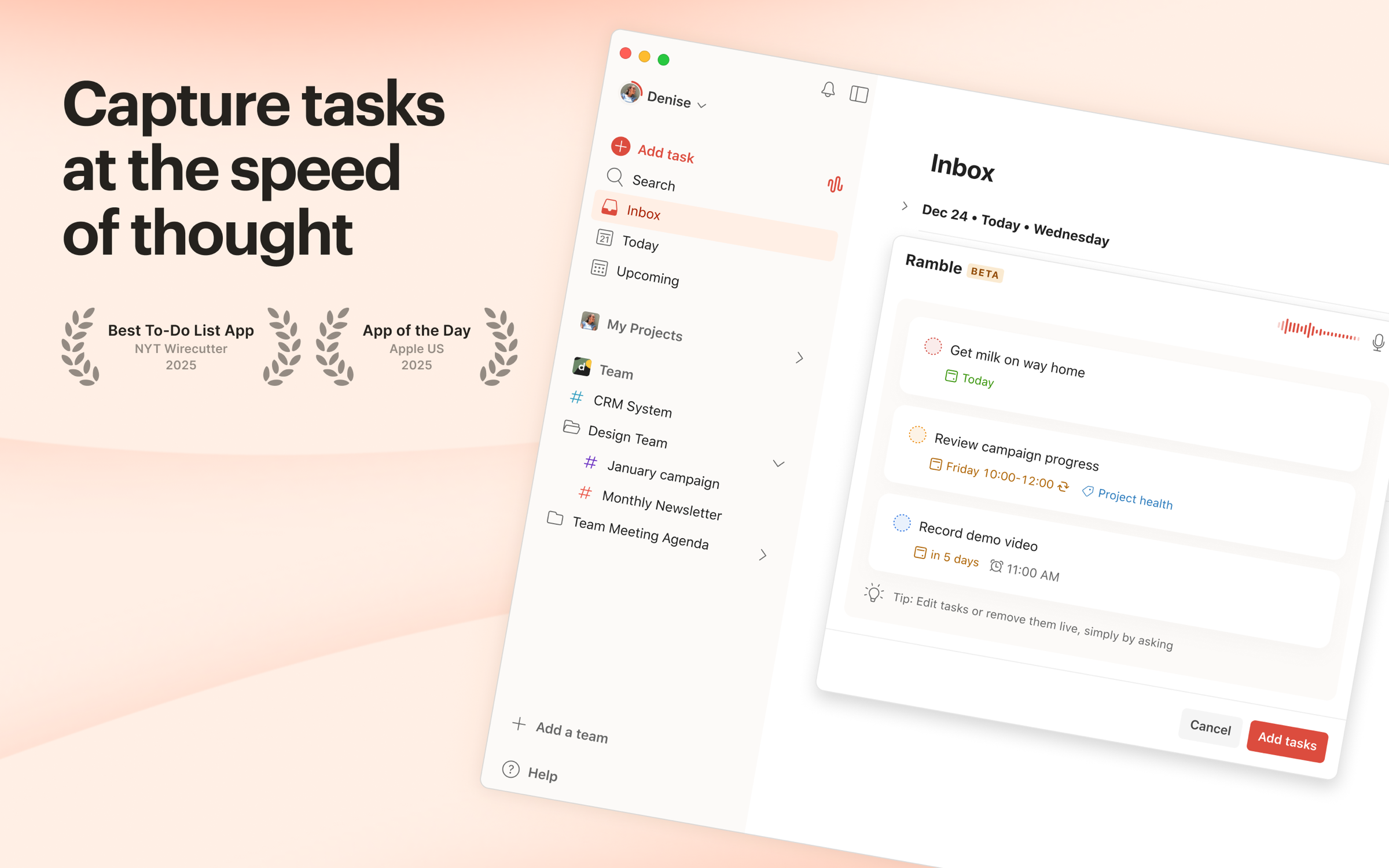 Todoist screenshot 1