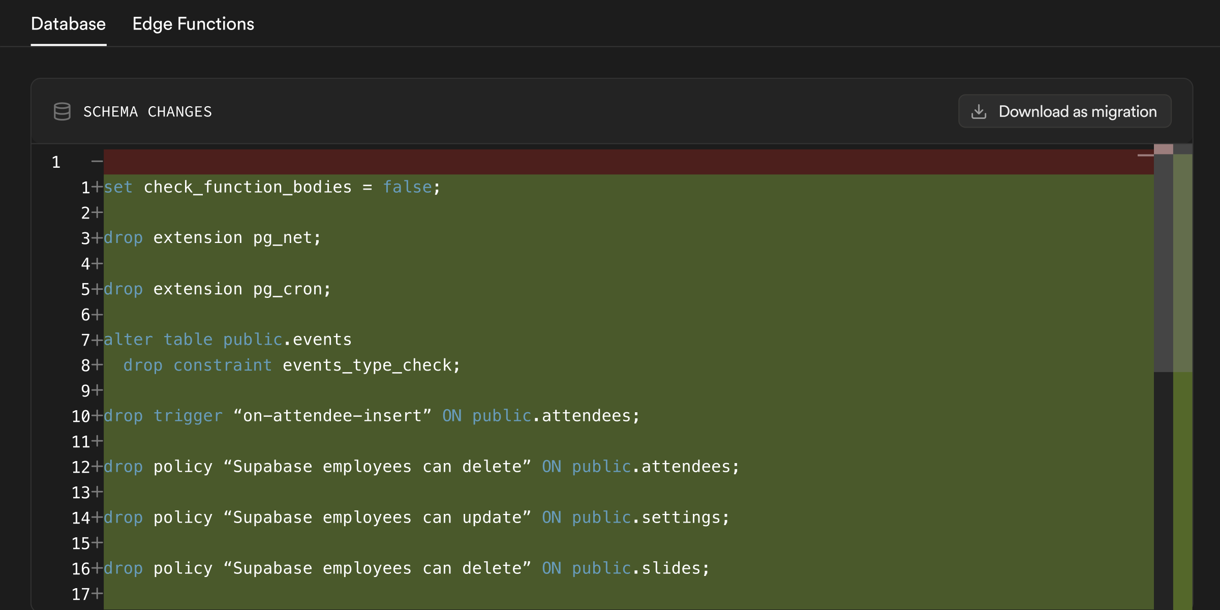 Supabase screenshot 1