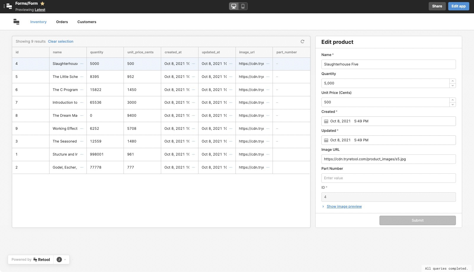 Retool screenshot 1