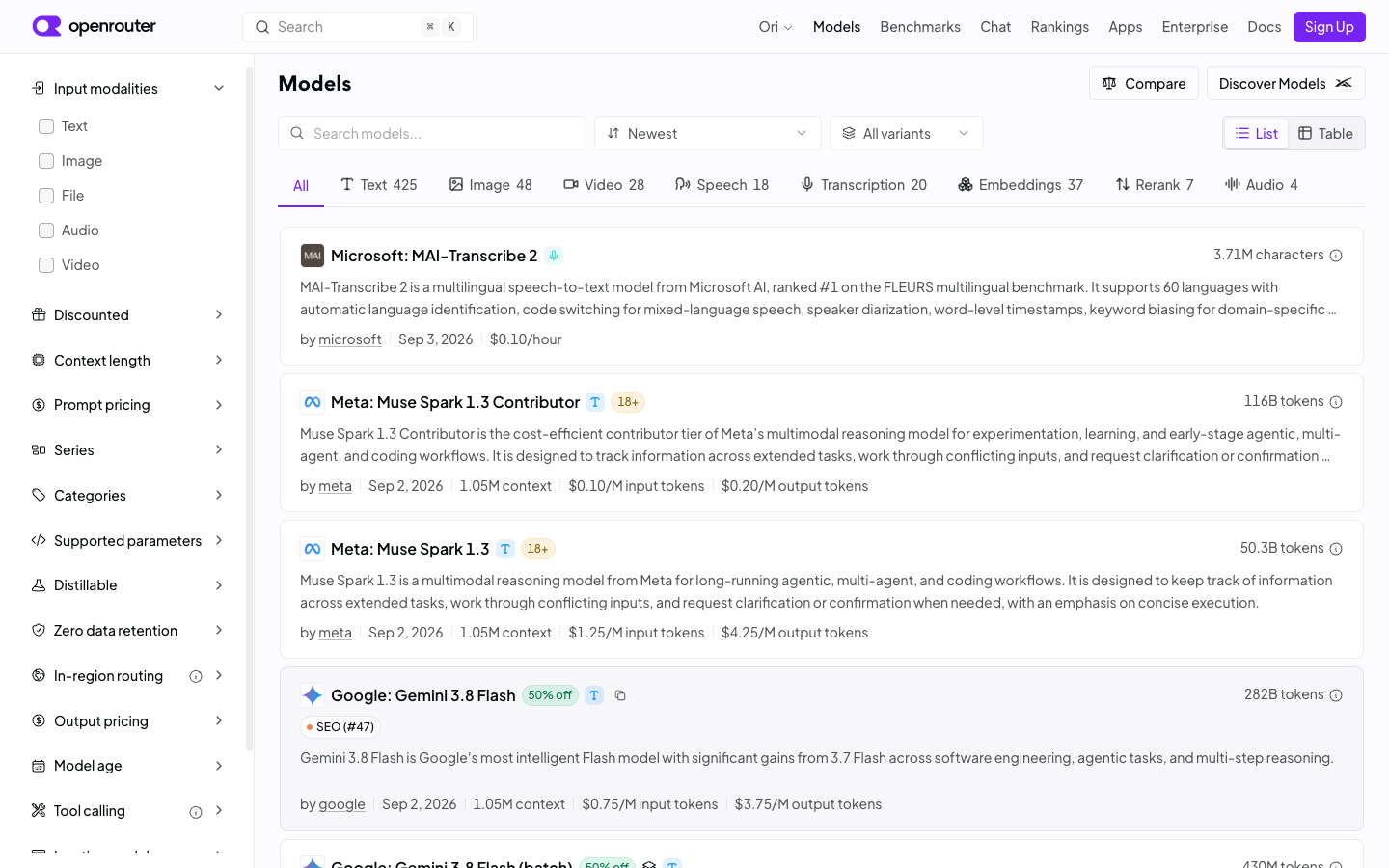 OpenRouter screenshot 1