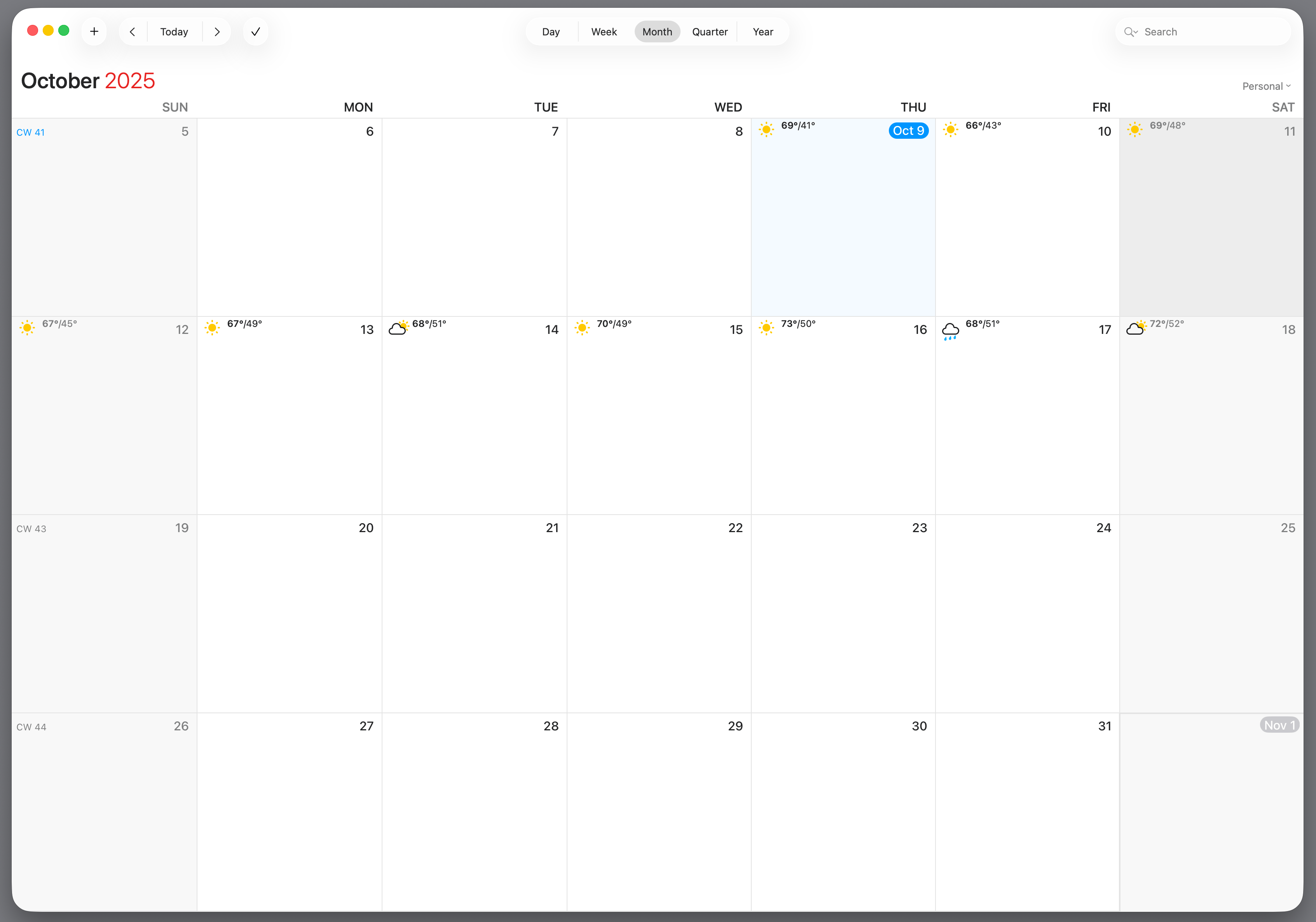 Fantastical screenshot 1
