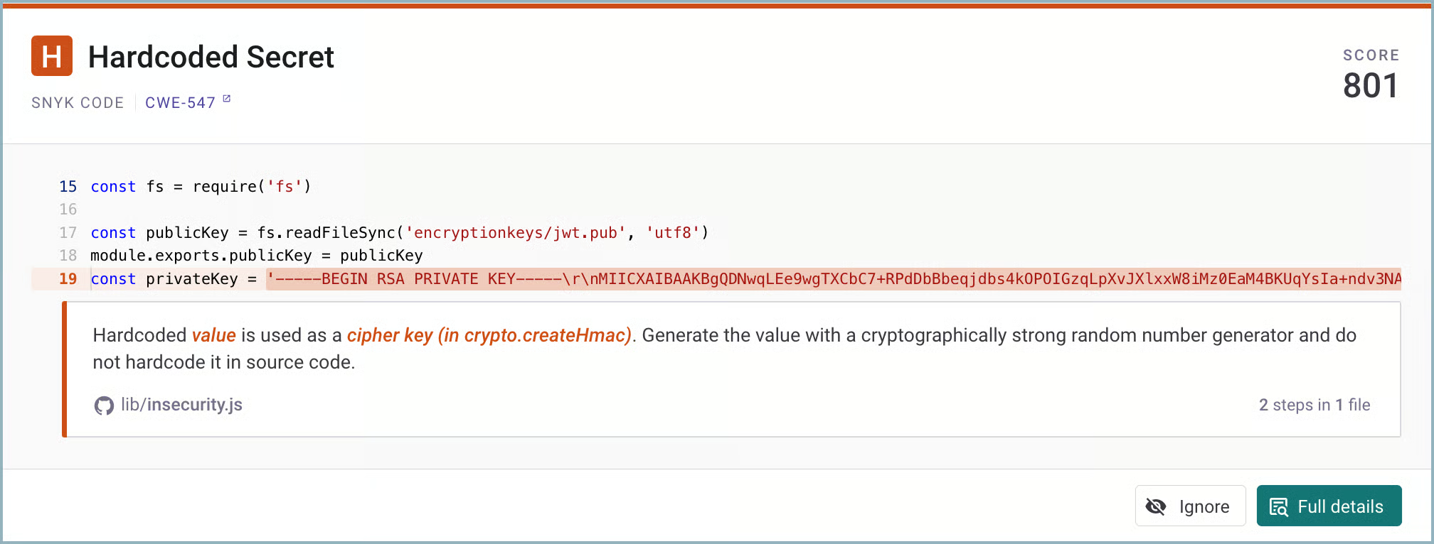Snyk screenshot 1