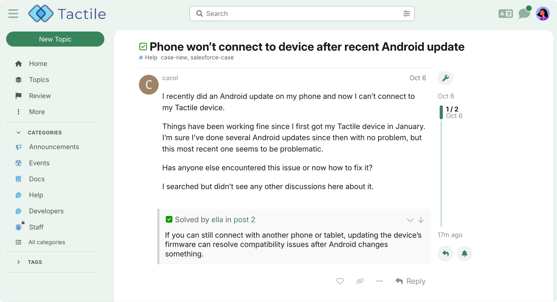 Discourse screenshot 2